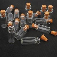 10 sztuk Mini małe szklane butelki z przezroczystym korek słoiki małe fiolki ślubne 24x12mm wiadomość Favor pojemniki biżuteria 1